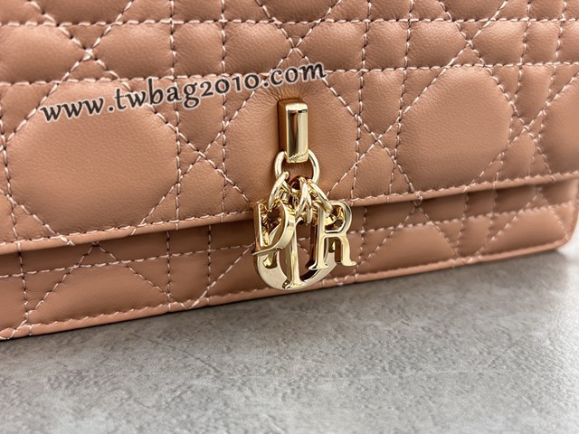 Dior专柜新款迪奥顶级原单lady珍珠羊皮手提包藤格纹链条斜挎包 djfk1010